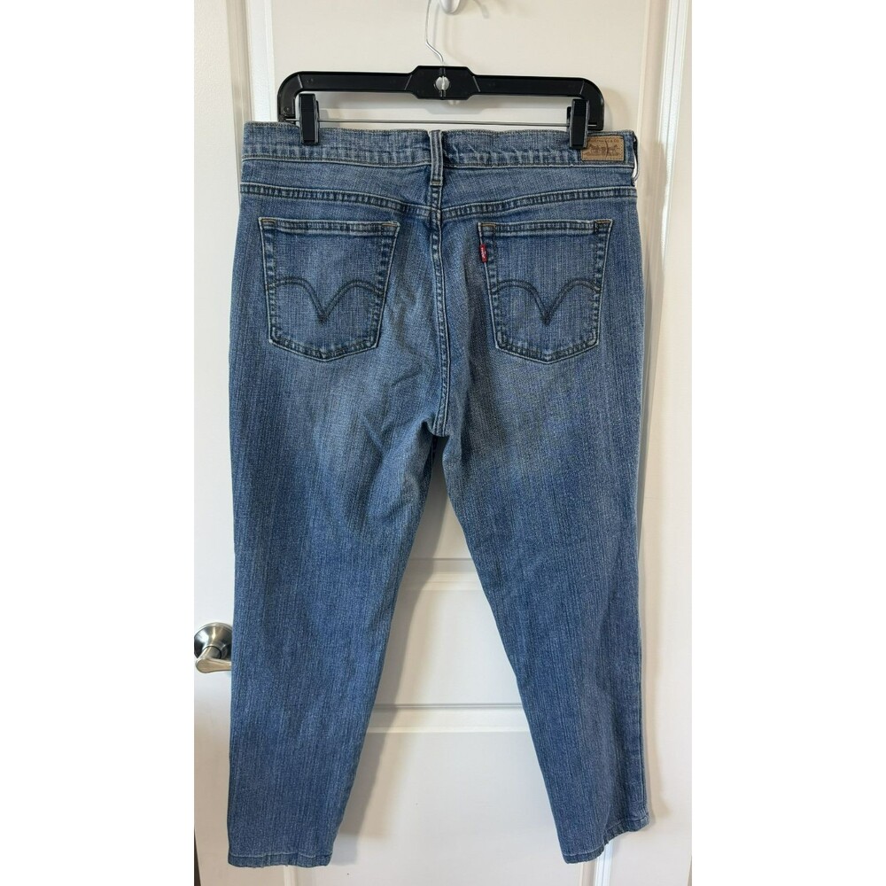 Levi Strauss & co Blue Denim Skinny Stretch Jeans Women 14 Medium - Picture 2 of 4